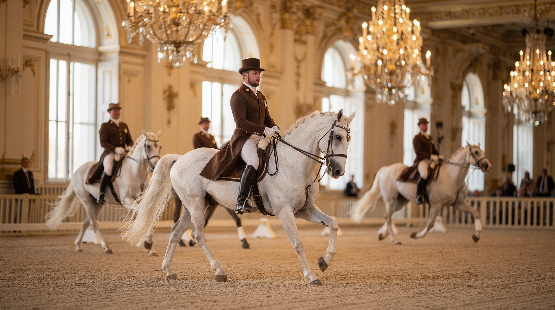 Performance of the Lipizzans at Spanish Riding School